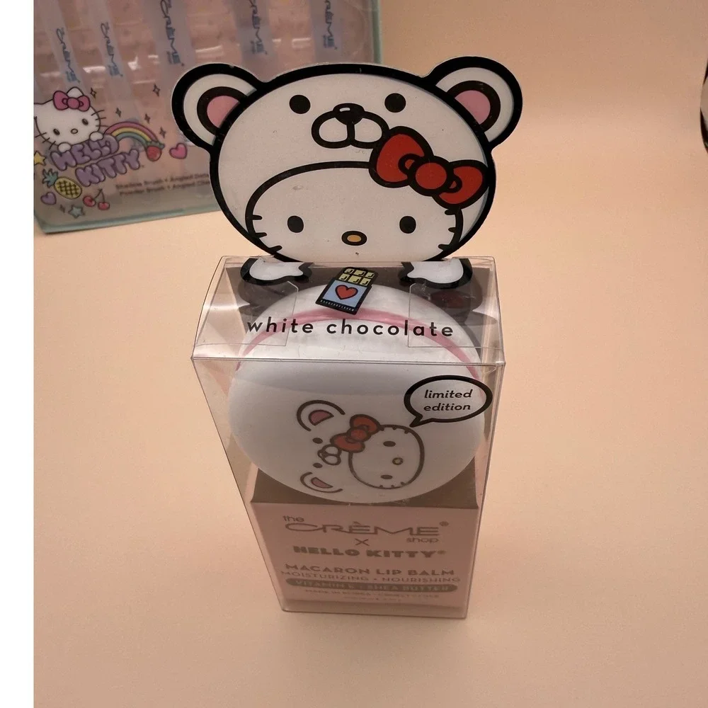 The Creme Shop‎ x Hello Kitty Makeup Brush Set & Macaron Lip Balm Bundle NIB